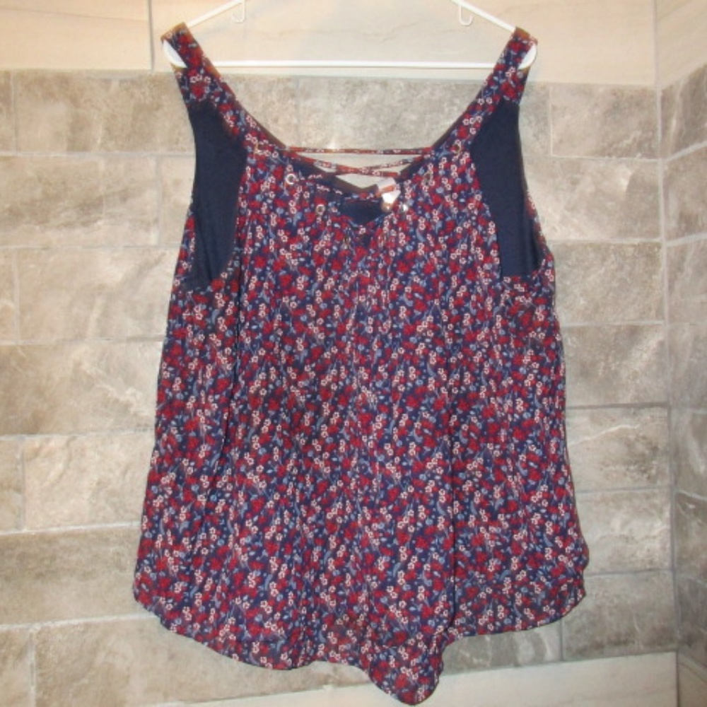 NO BOUNDARIES WOMENS TANK BLOUSE SZ 2X